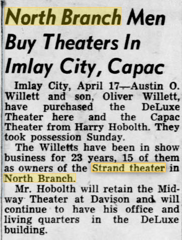 Strand Theatre - April 17 1952 (newer photo)